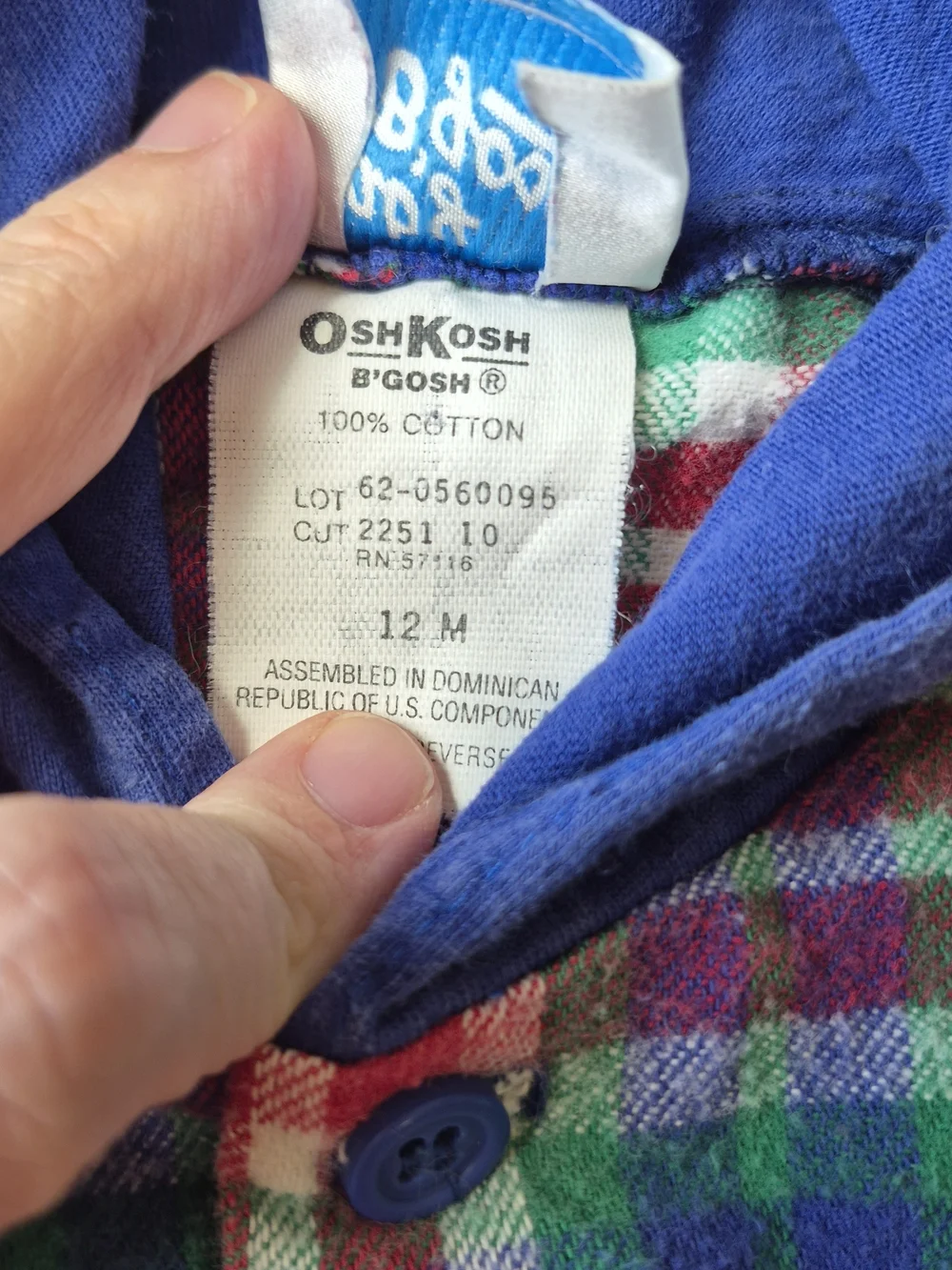 OshKosh B'gosh Hooded Plaid Sleep Sack - Blue, Green & Red